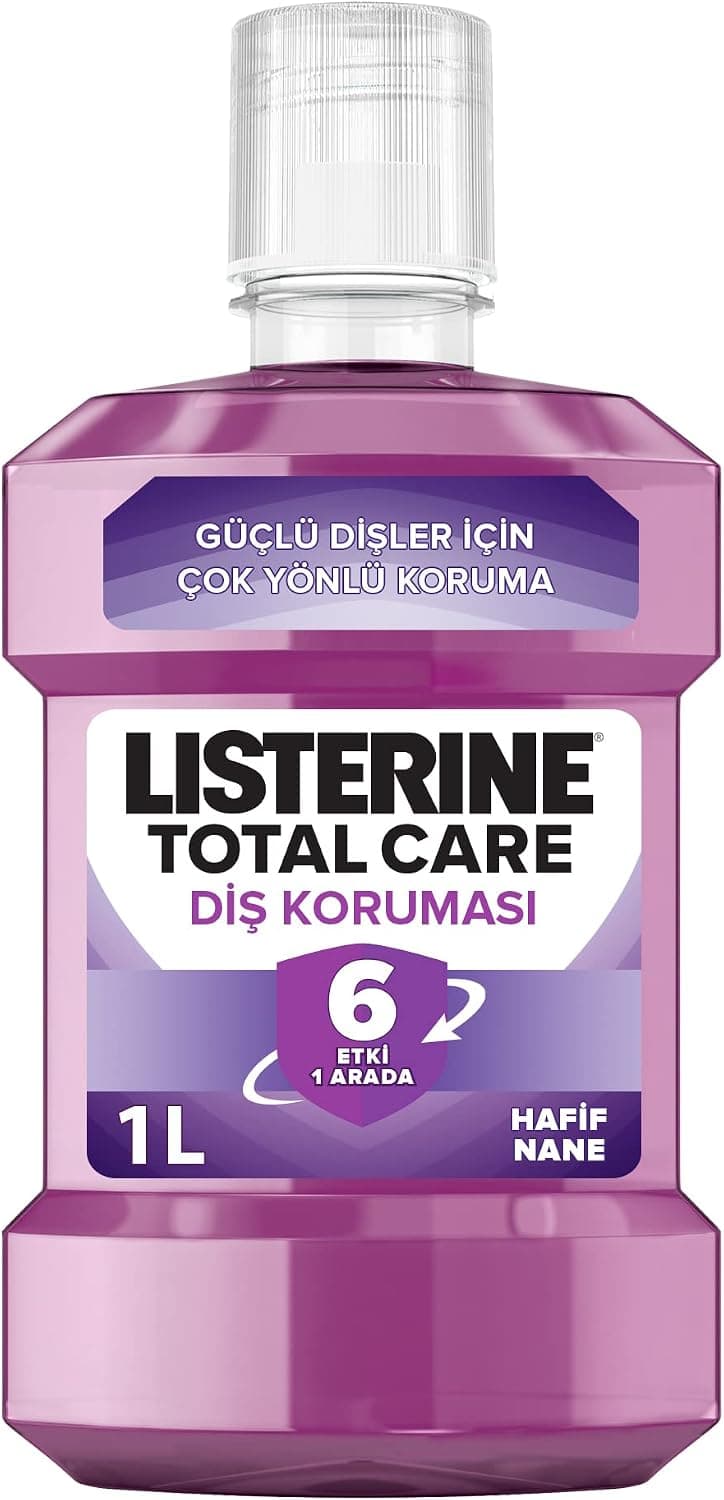 Listerine Total Care Diş Koruması Hafif Nane Aromalı Ağız Bakım Suyu 1000 Ml